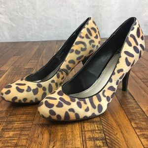 Fergalicious Leopard Faux Fur Utopia Heels Fergie